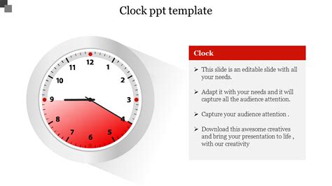 Excellent Clock Ppt Template Slides