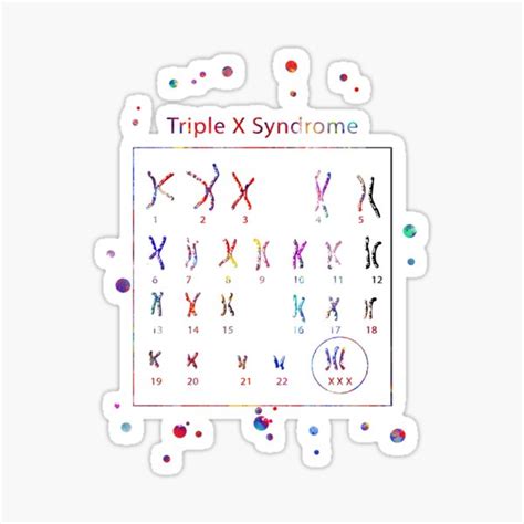 Triple X Syndrome Trisomy X Extra X Chromosome Sticker For Sale By Rosaliartbook Redbubble