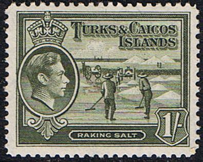 Turks And Caicos Island 1938 SG 200 Raking Salt Fine Mint Scott 84