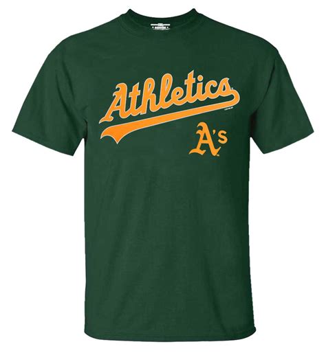 Fanatics Mens Mlb Oakland Athletics Main Crew Short Sleeve Crew Neck T