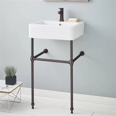 Cheviotproducts Nuovella Ceramic 20 Console Bathroom Sink With
