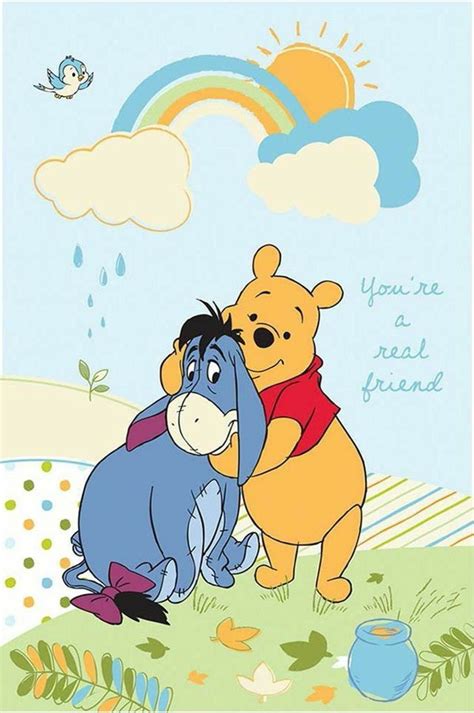Winnie The Pooh And Tigger Hug Each Other