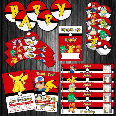 Pokemon Birthday Party Kit Printables Birthday Wikii