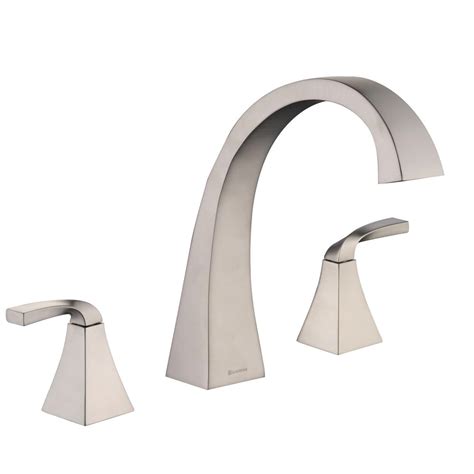 Three (3) hole maximum water… Glacier Bay Leary Curve 2-Handle Deck-Mount Roman Tub ...