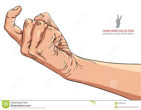 Come On Hand Sign Detailed Vector Illustration Stock Vector Image