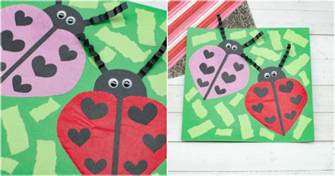 Cute Ladybug Craft For Valentines Day Glue Sticks And Gumdrops