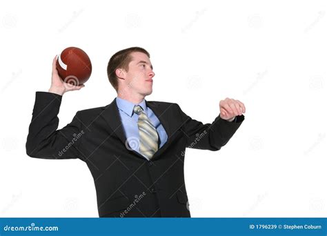 Business Man Making A Pass Stock Image Image Of Football 1796239