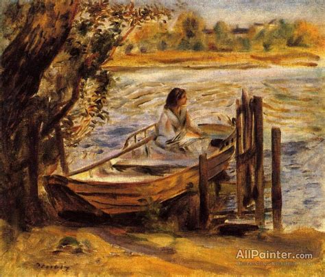 Pierre Auguste Renoir Young Woman In A Boat Oil Painting Reproductions