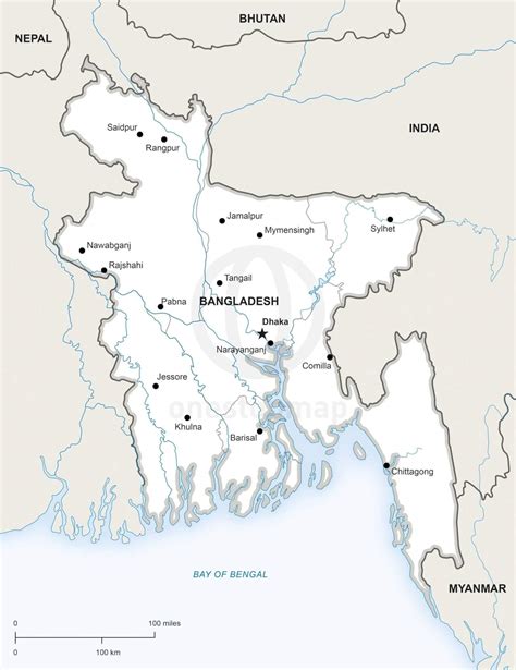 Bangladesh Political Map Eps Illustrator Map Vector World Maps Images