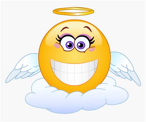 Emoticon Smiley Emoji Clip Art Angel Emoji Hd Png Download