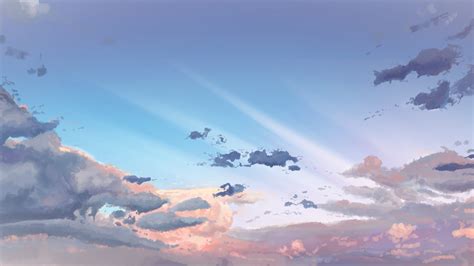 Download 3840x2400 Wallpaper Sky Clouds Original Anime