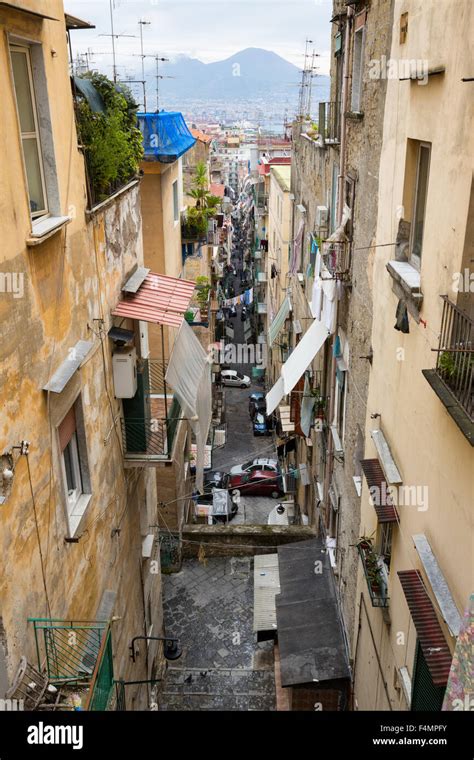 Naples Italy Quartieri Spagnoli In The Historical Center Of Naples