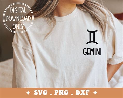 Gemini Svg Png Dxf Digital File Etsy