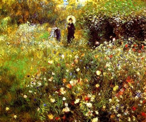 Summer Landscape Wild Flowers 1873 French Impressionist Painting By