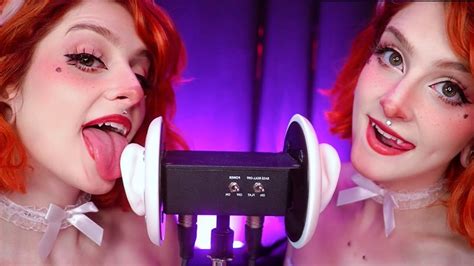 Asmr Twins Double Ear Licking ♡ Ear Kisses And Mouth Sounds Youtube