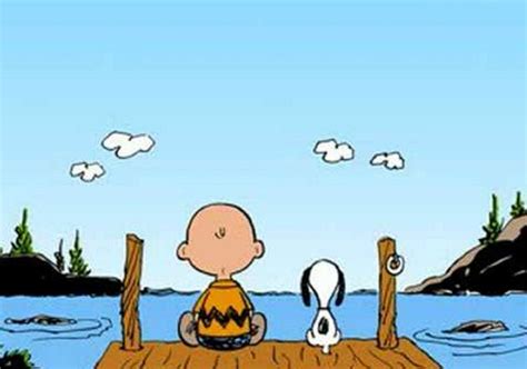 Charlie Brown And Snoopy Sitting At Dock Printadorable For A Childs