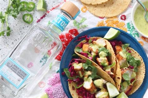 Coconut Tequila Lime Fish Tacos With Creamy Avocado Salsa