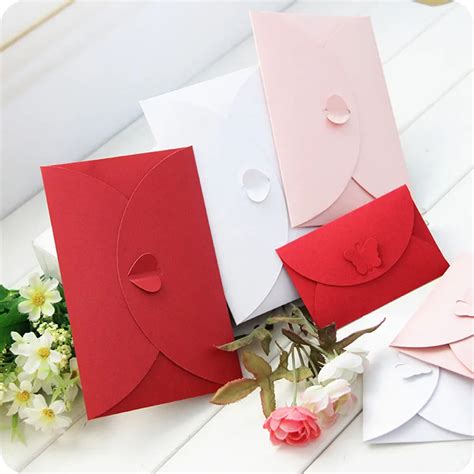 Pcs Set Vintage Colorful Small Colored Pearl Blank Paper Envelopes