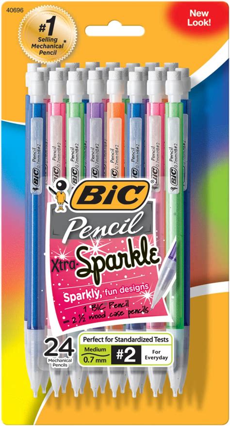 BIC 23781 Mechanical Pencils, No. 2, Medium (0.7 mm), 24 pencils