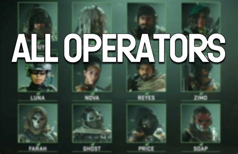 Modern Warfare 2 All 23 Operators In Mw2 At Launch Day