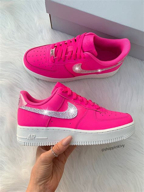 Swarovski Nike Air Force 1 Blinged Out With Swarovski Crystals Etsy