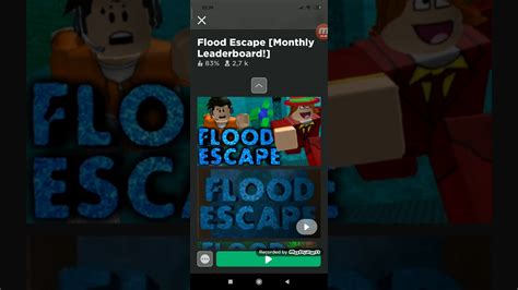 Flood Escape Roblox⬇️ Youtube