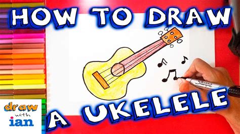 How To Draw A Cartoon Ukulele Youtube