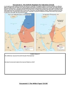 Palestine has not achieved statehood. Israel and Palestine Document Based Questions and Essay ...