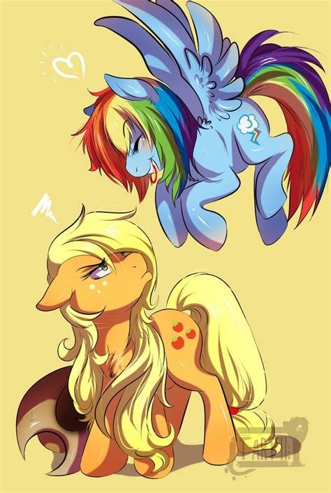 Applejack And Rainbow Dash With Their Manes Undone Arent They