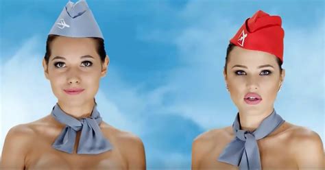 Bizarre Budget Airline Advert Featuring Naked Air Hostesses To Promote 68670 Hot Sex Picture
