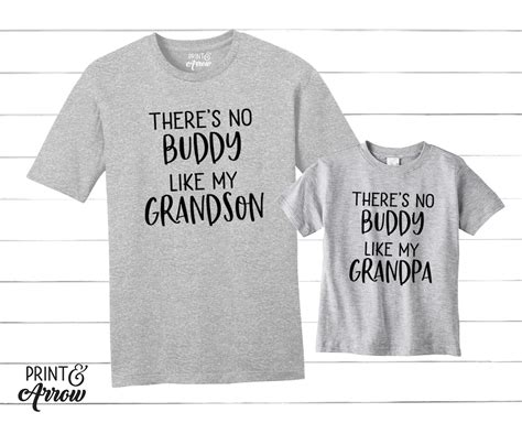 Theres No Buddy Like My Grandson Theres No Buddy Like My Grandpa Shirt Fathers Day T