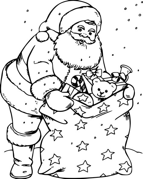 Dessin animé des voitures futées: Coloriage du père noël avec les cadeaux à imprimer sur Coloriage DE .com