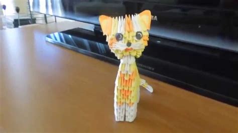 Here are 4 different halloween origami instructions! 3D Origami Cat - YouTube