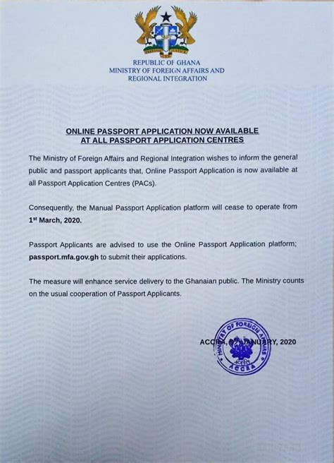 Ghana Goes Completely Online And Stops Manual Passport Application