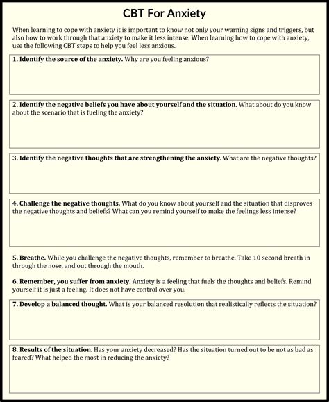10 Best Adult Cognitive Worksheets Printable