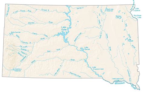 Free South Dakota Rivers Map And The Top 6 Rivers In South Dakota