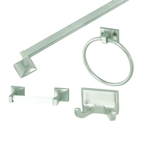 Check spelling or type a new query. Design House Millbridge 4-Piece Bathroom Accessory Kit in ...