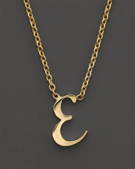Roberto Coin 18k Yellow Gold Letter Initial Pendant Necklace 16 In