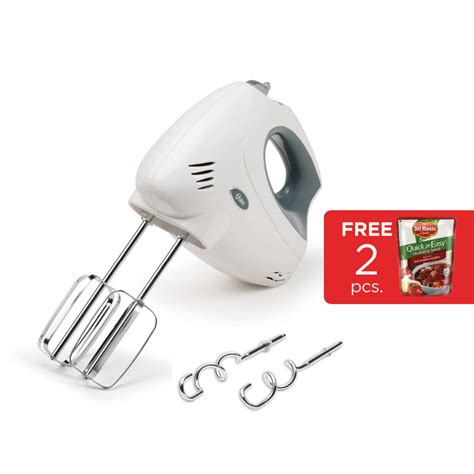 Oster 6 Speed Hand Mixer With Chrome Plated Beaters And Dough Hooks