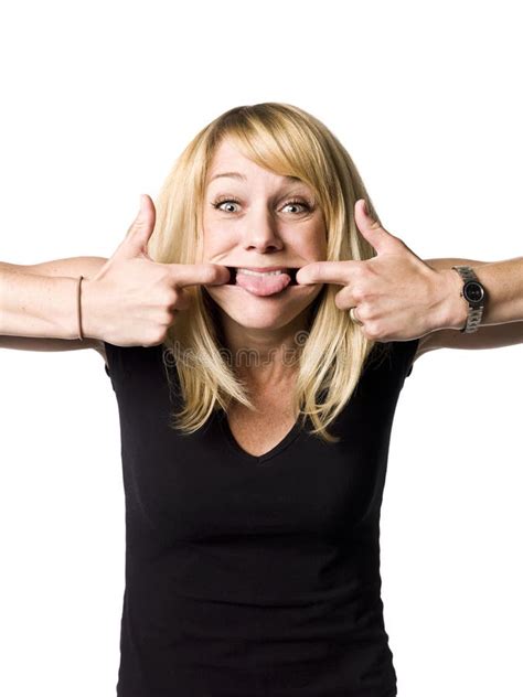 Woman Making A Funny Face Stock Photo Image Of Expression 9566804