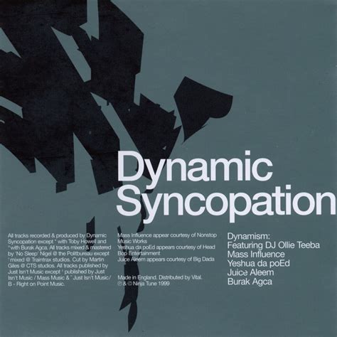 Dynamism Dynamic Syncopation Release Ninja Tune