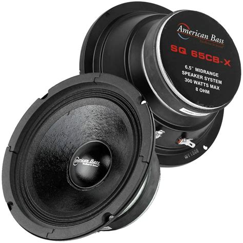 2 Pack American Bass 65 Midrange Speaker 300 Watts Max 8 Ohm Midbass