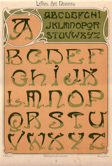 Pin By Master Pin On Printing Art Nouveau Design Art Nouveau Lettering