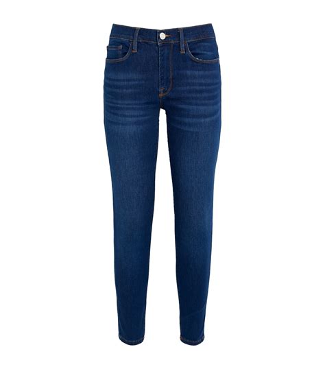 Frame Blue Le Skinny De Jeanne Crop Jeans Harrods Uk