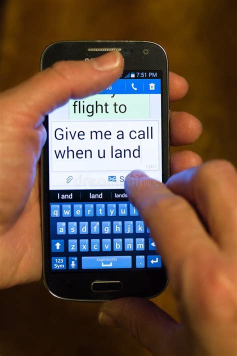 Close Up Of Cellular Phone Text Messages Stock Image Image Of Mobile