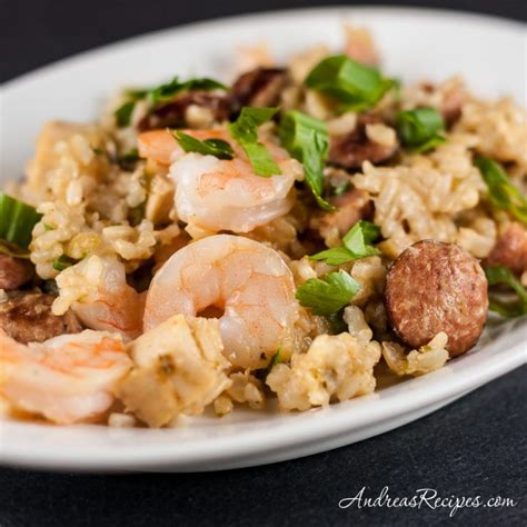 Jambalaya With Shrimp Chicken Andouille And Ham Making Life Delicious