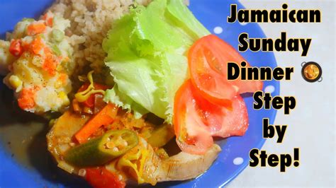 A Full Jamaican Sunday Dinner Step By Step Youtube