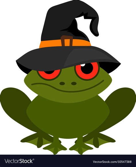 Halloween Frog Mascot On White Background Vector Image