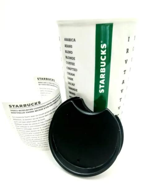 Starbucks Travel Tumbler Word Search Alphabet Crossword Ceramic New