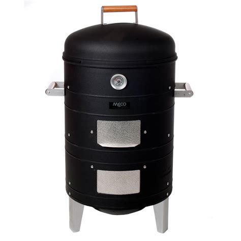 Meco Charcoal Water Vertical BBQ Meat Smoker - Black - 5023I : BBQ Guys
